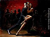 Fabian Perez TANGO IN RED painting